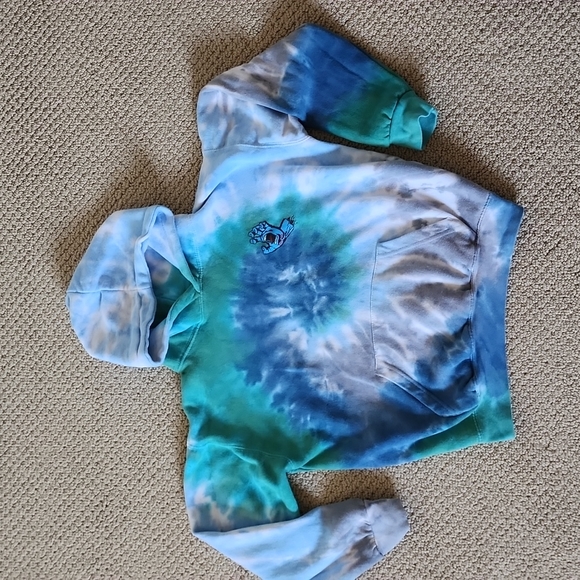 Santa Cruz screaming hand youth pull over hoodie tie dye - Picture 3 of 7